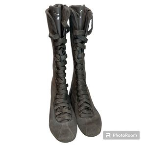 PUMA Women’s Eskiva High Steel Grey Leather Boots Sz 6.5